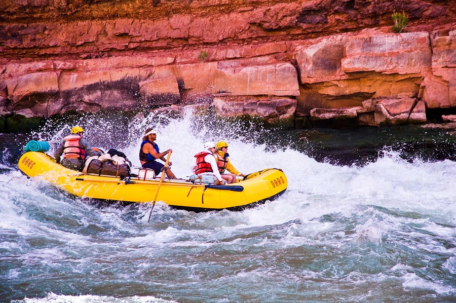 rafting through the grand canyon